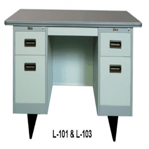 Meja Kantor Besi Berikut Laci type L-101 _ L-103