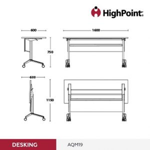 Meja Lipat Highpoint Type siena aqm19 Cover