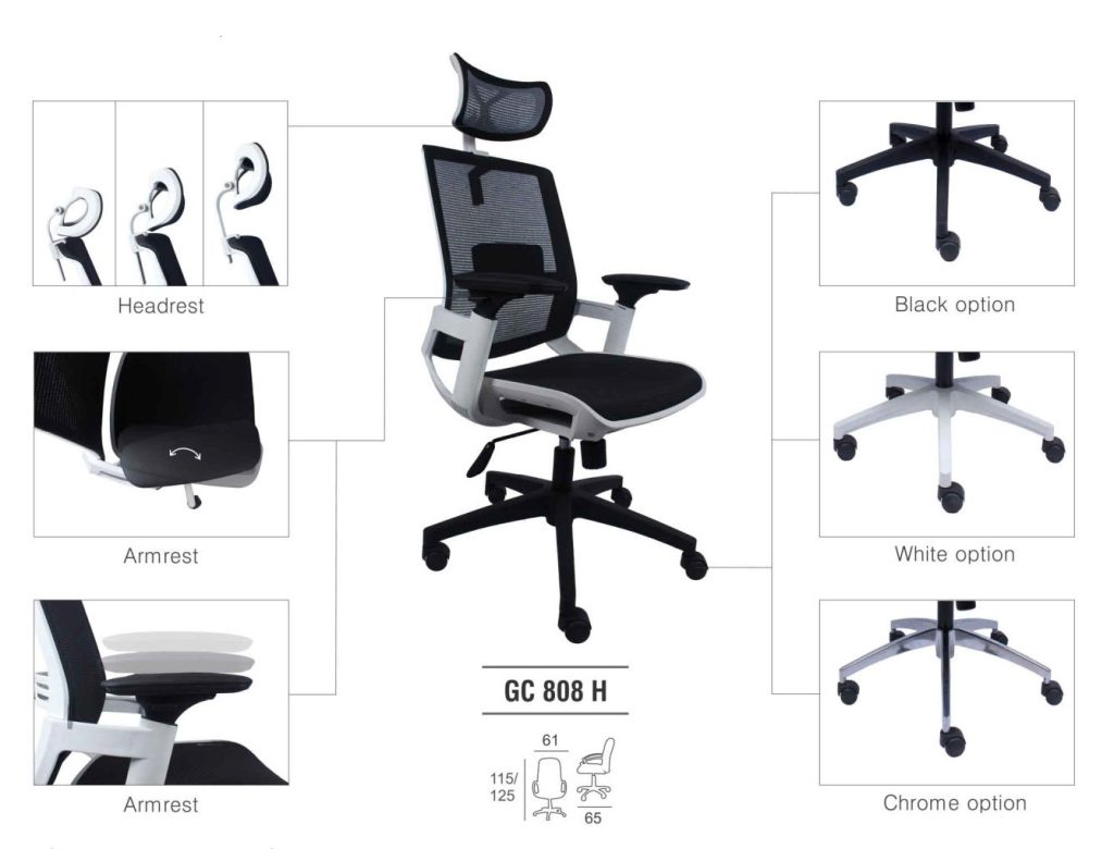 Kursi Kantor Gresco GC 808 H