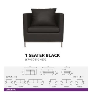 Sofa Kantor Ergotis Clasico 1 Seat