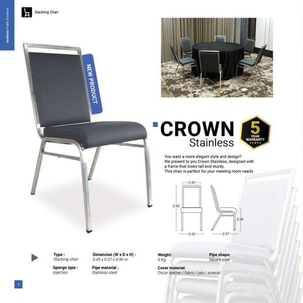 Kursi Susun Crown Stainless Multimo