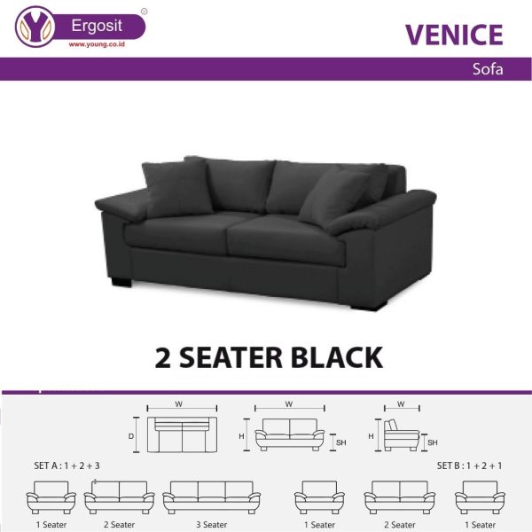 Sofa Kantor Venice 2 Seat
