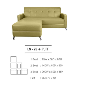 Sofa Kantor Gresco LS-25 +PUFF
